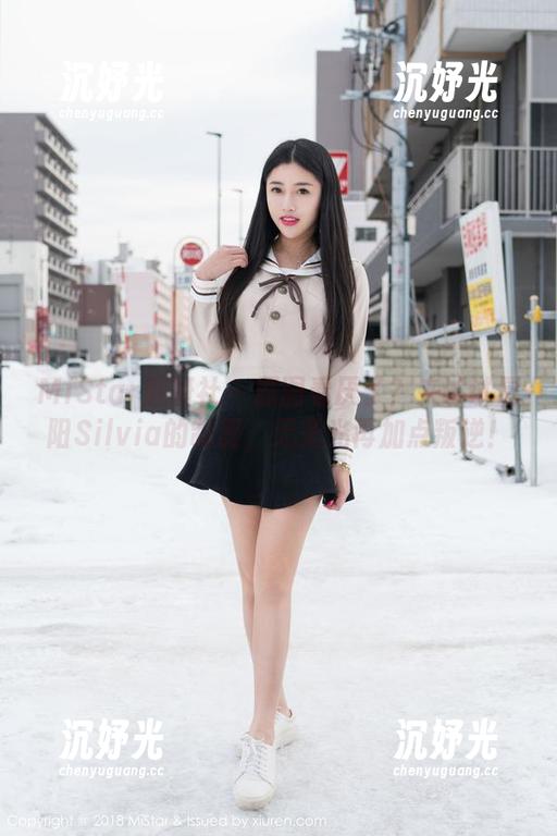 MiStar魅妍社 - 原图看厌了？来试试易阳Silvia的制服，无圣光再加点叛逆！